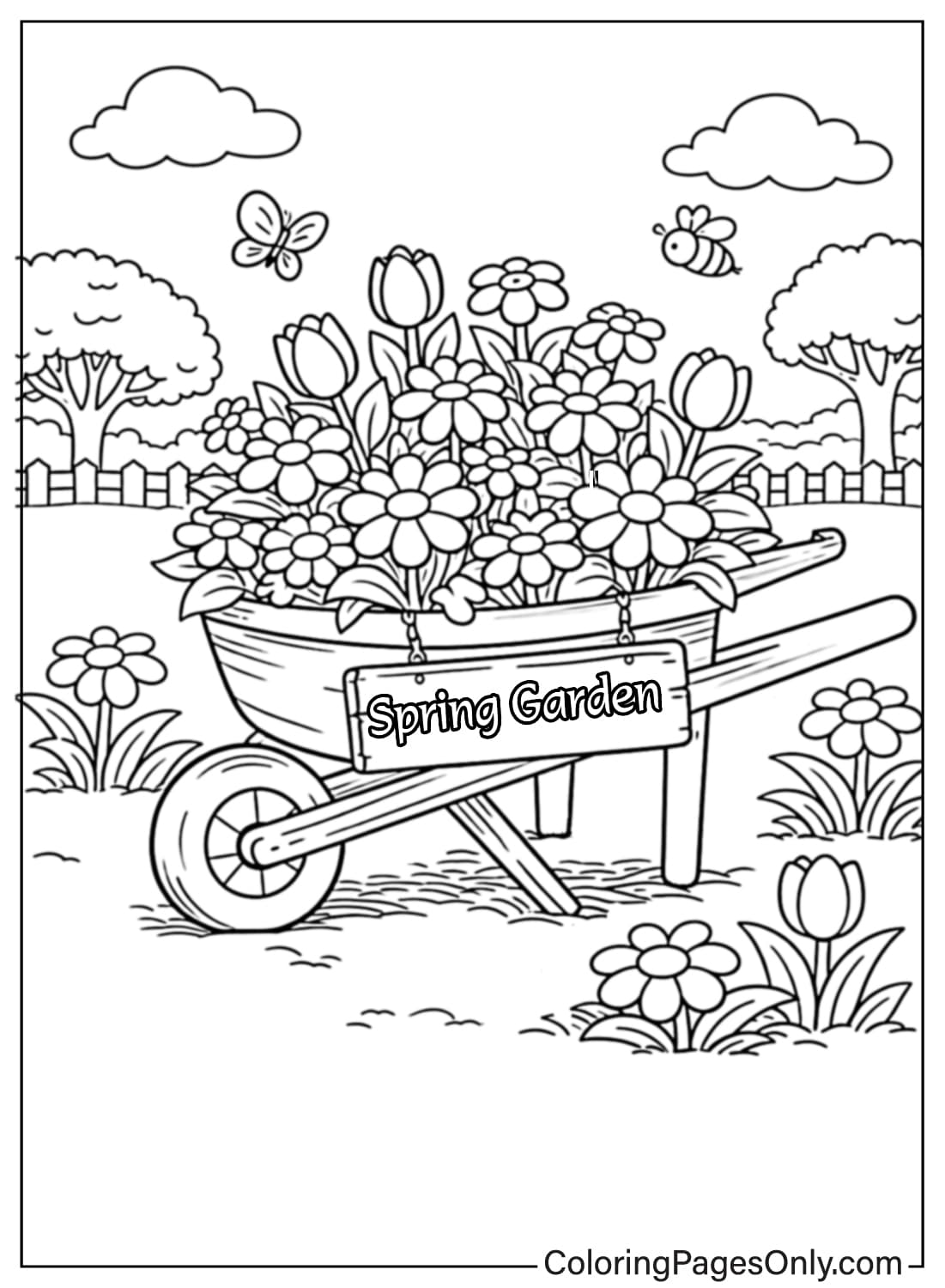 Wheelbarrow Full Of Spring Flowers from Spring
