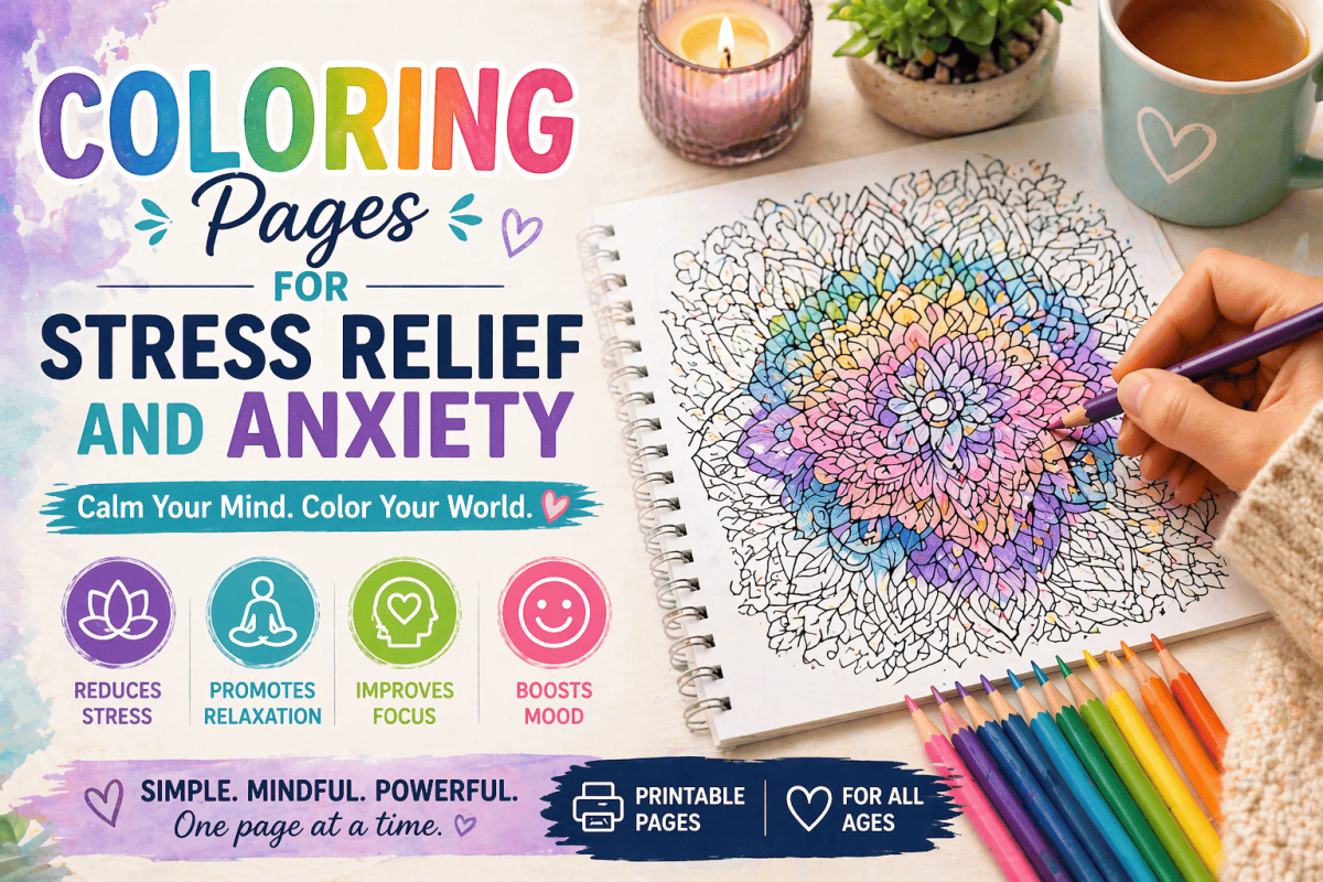 Coloring Pages for Stress Relief and Anxiety: Research-Backed Guide ...