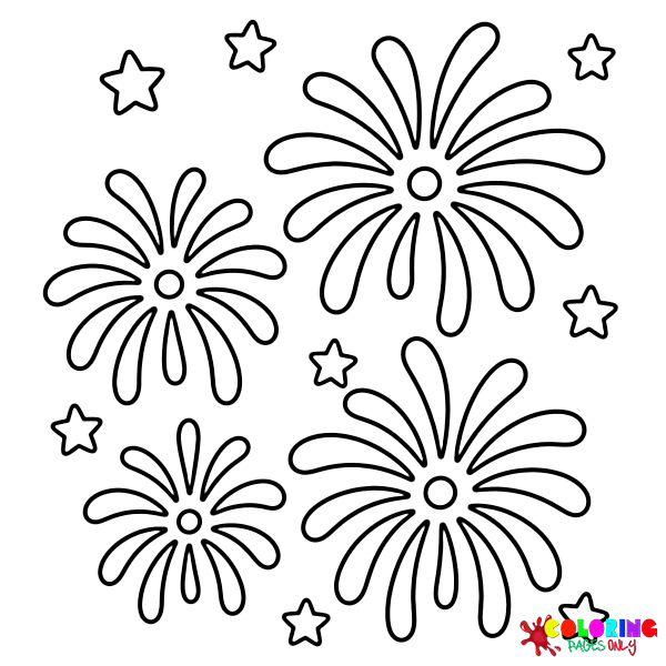 Fireworks Coloring Pages