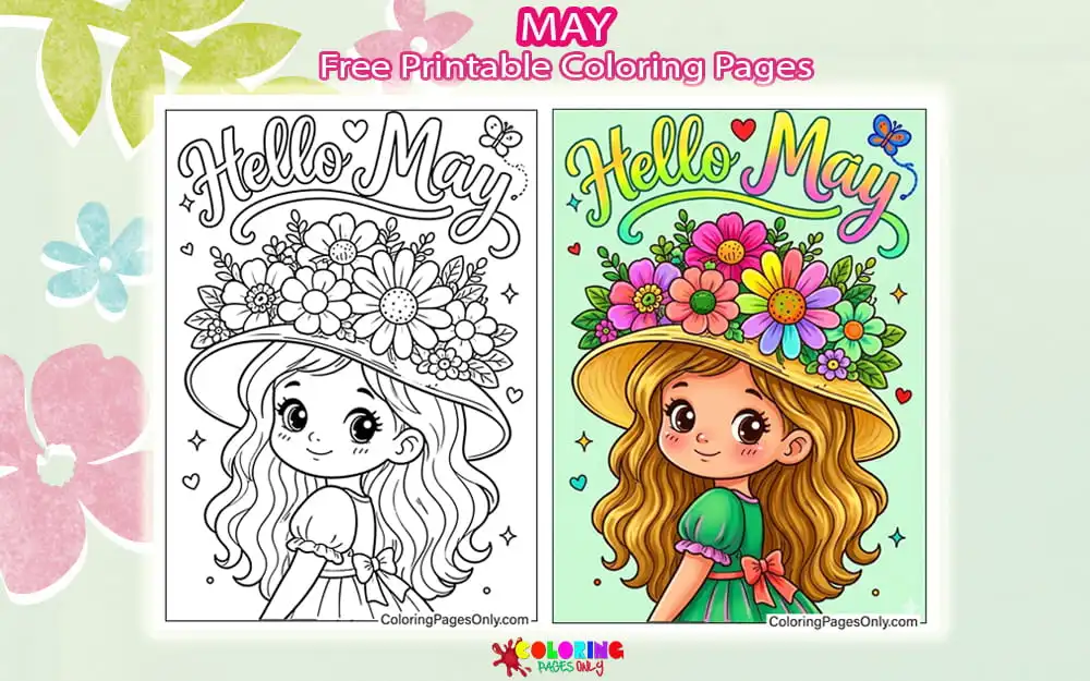 May Coloring Pages