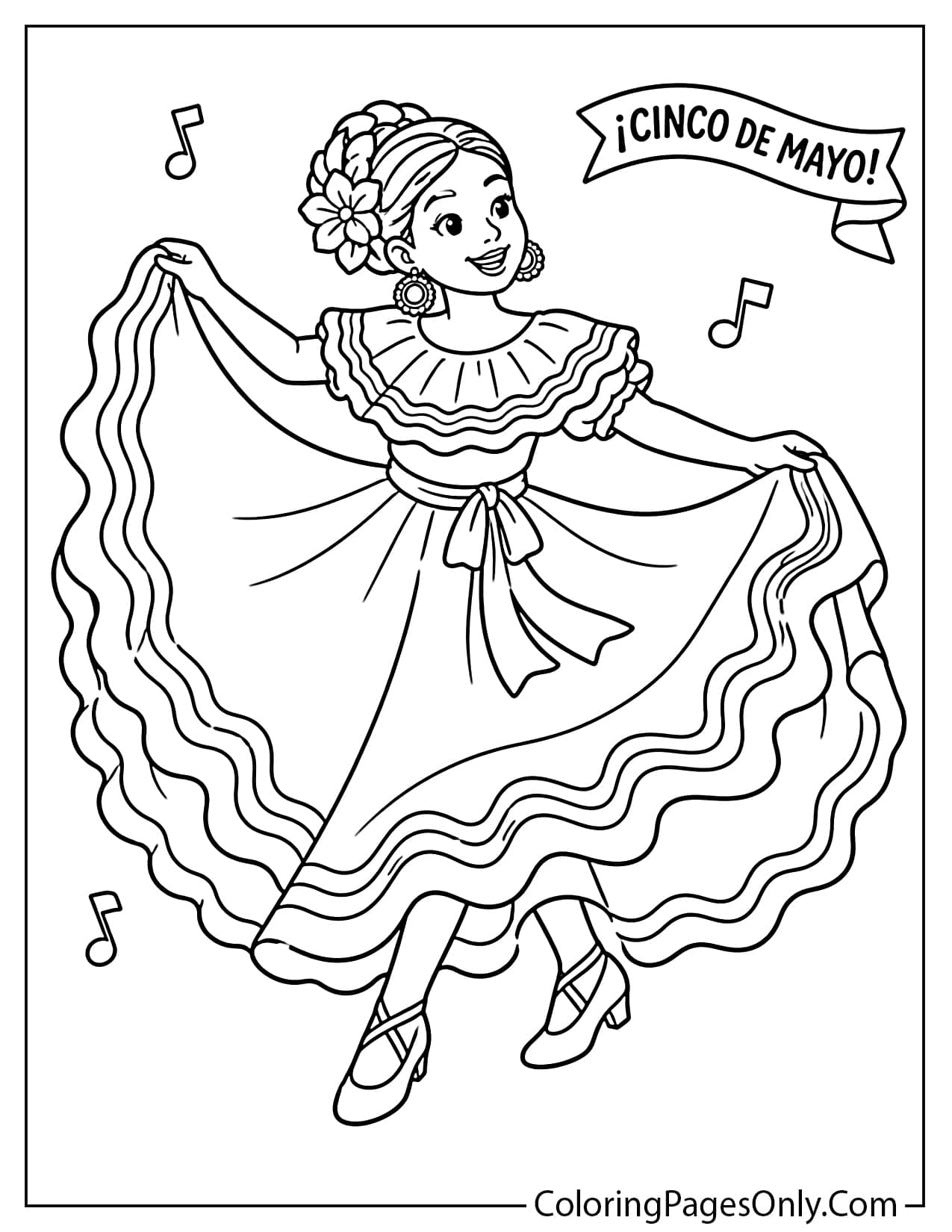 Traditional folk dancer performing at a Cinco de Mayo celebration from Cinco De Mayo