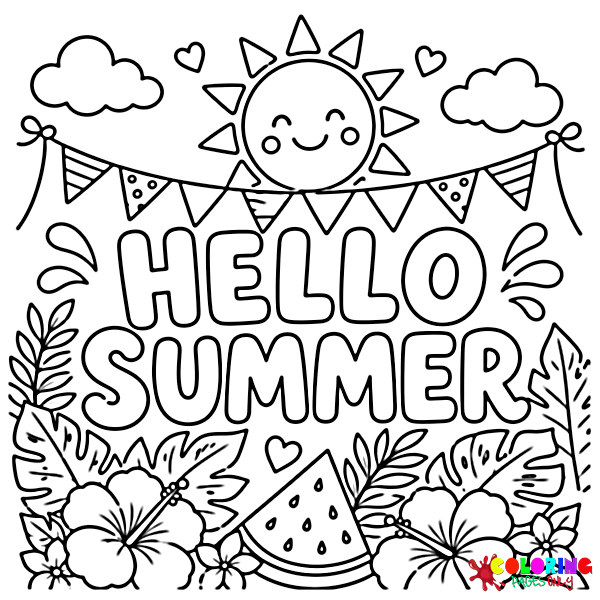 Summer Coloring Pages