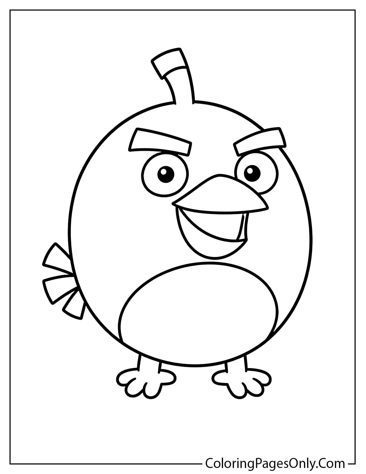 Bomb Black Bird full body Angry Birds coloring page from Angry Birds