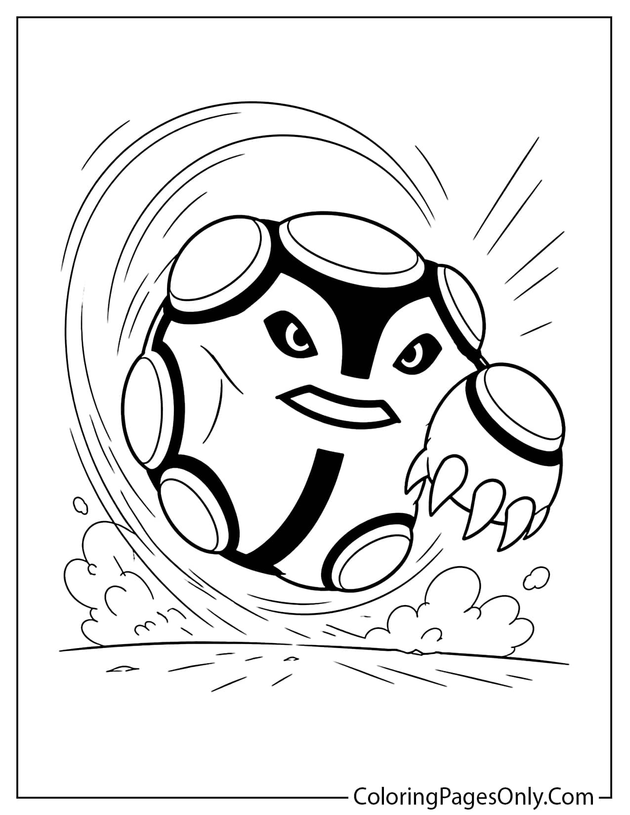 Cannonbolt Rolling Alien Ben 10 Coloring Page from Ben 10