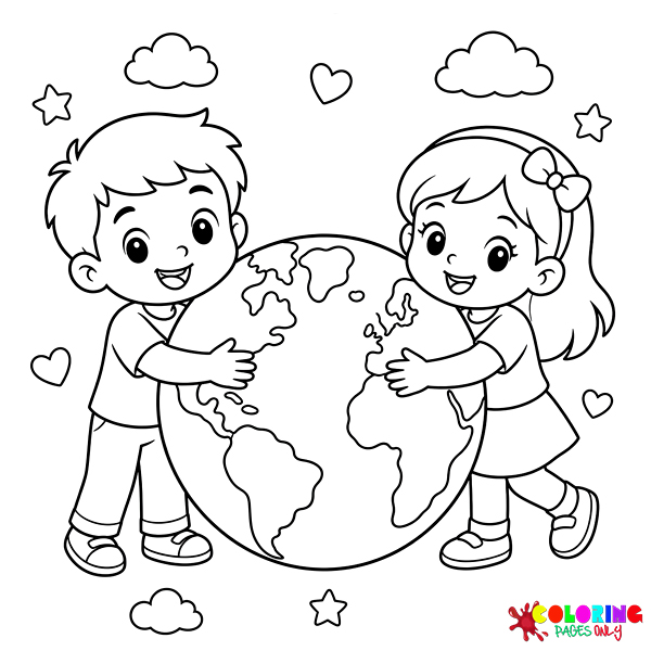 Earth Coloring Pages