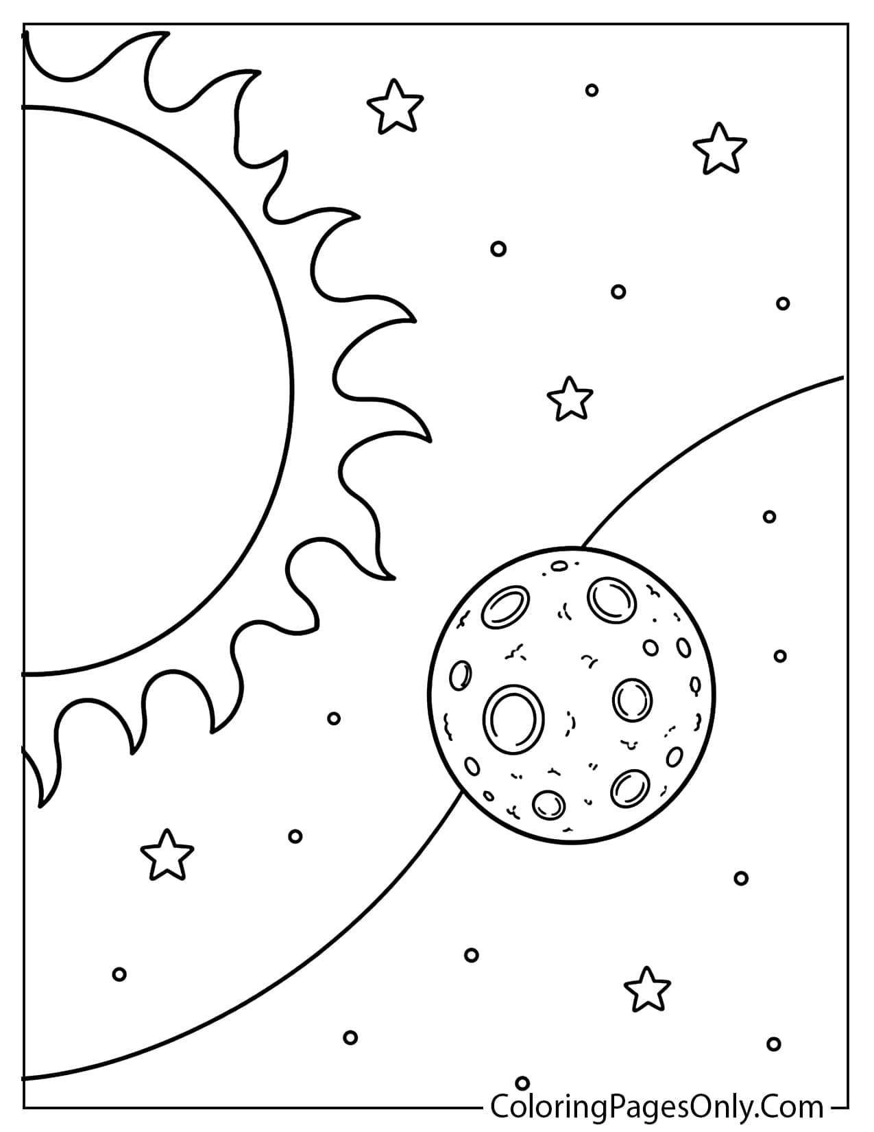 Mercury Planet Coloring Page For Kids from Planet