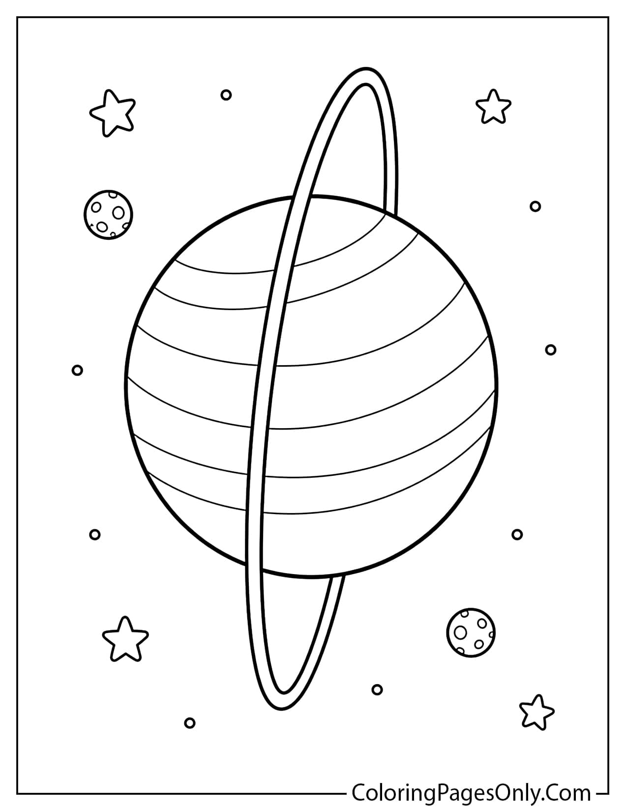 Uranus Planet Coloring Page For Kids from Planet