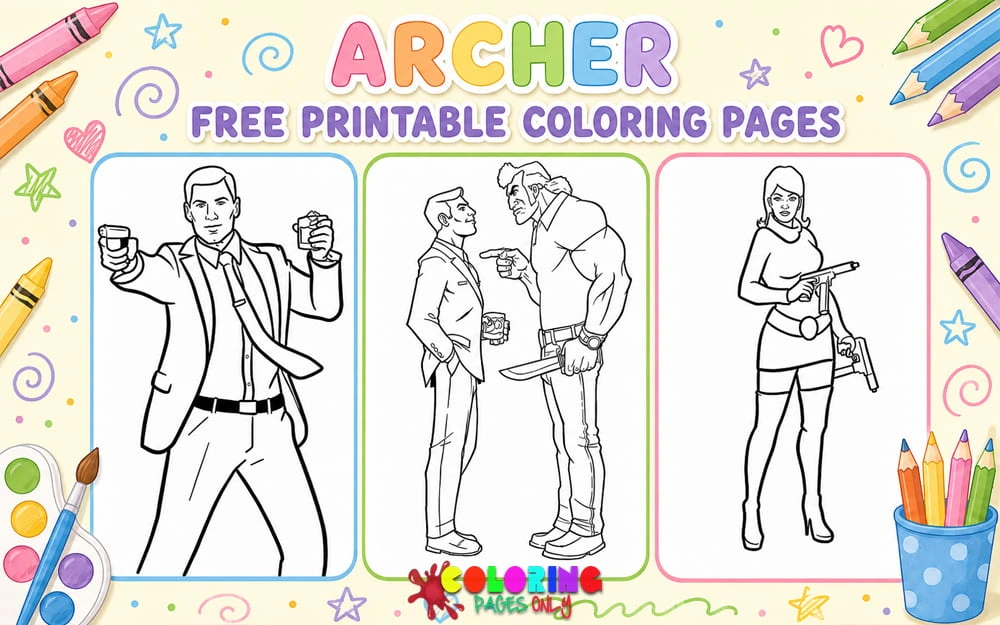 Archer Coloring Pages