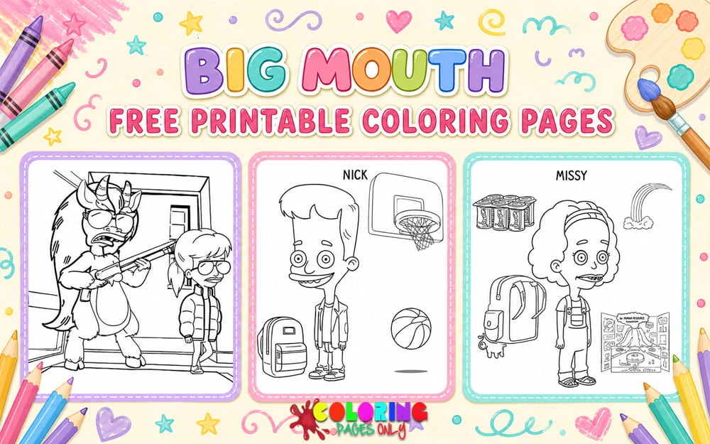 Big Mouth Coloring Pages