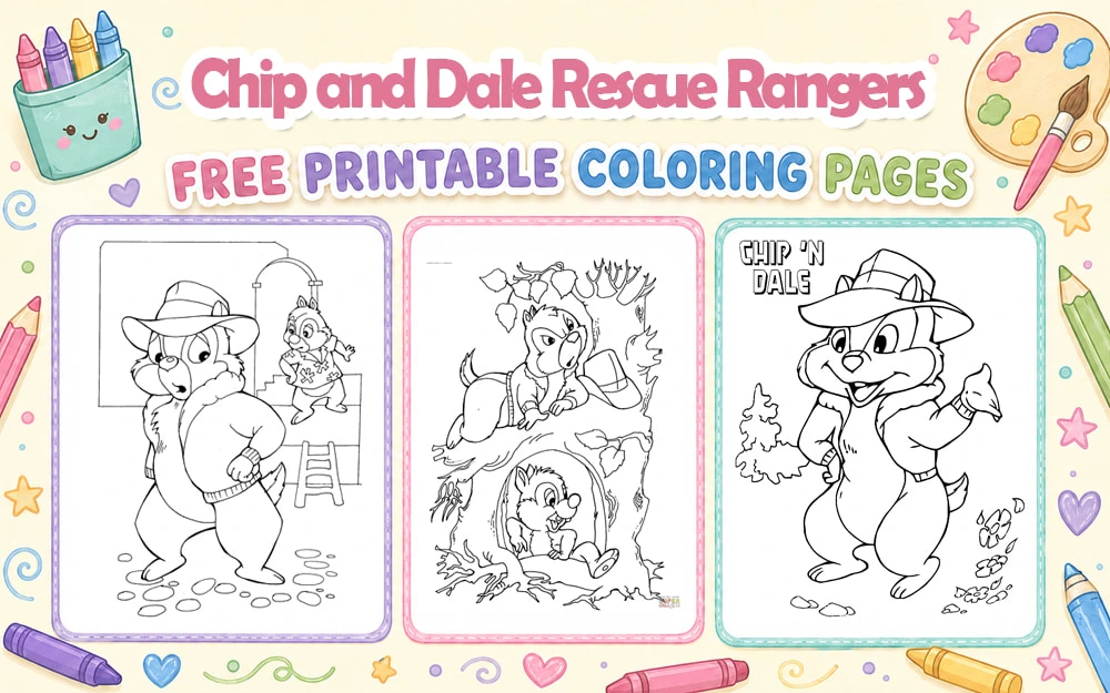 Chip and Dale Rescue Rangers Coloring Pages