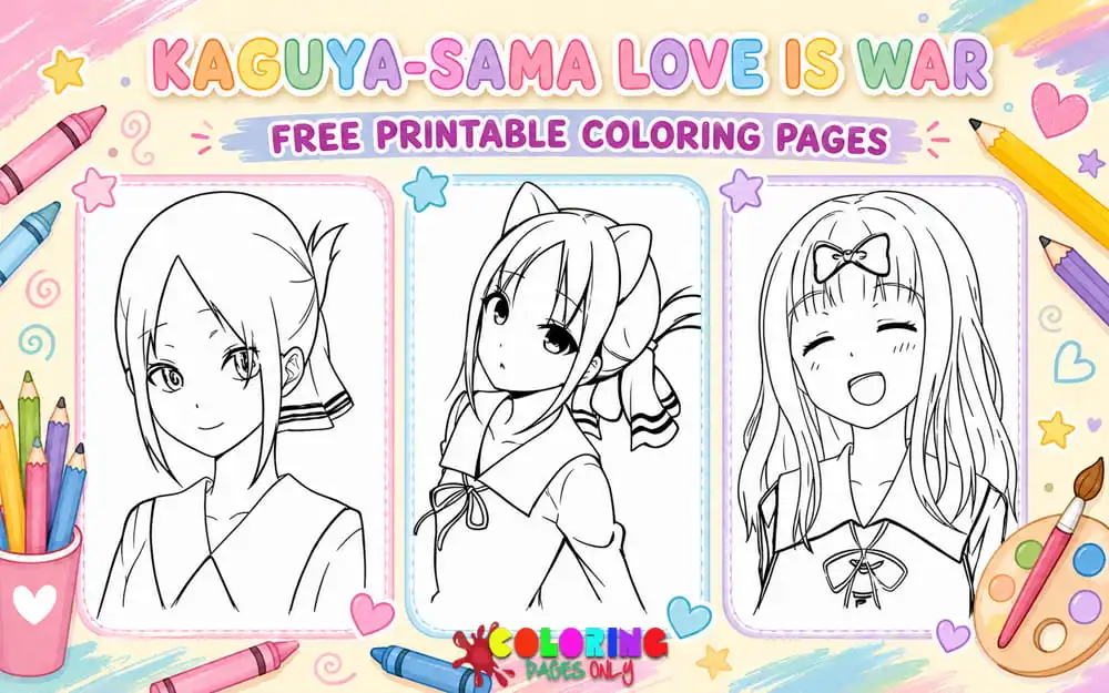 Kaguya-Sama Love Is War Coloring Pages