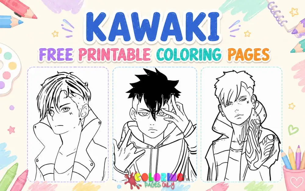 Kawaki Coloring Pages