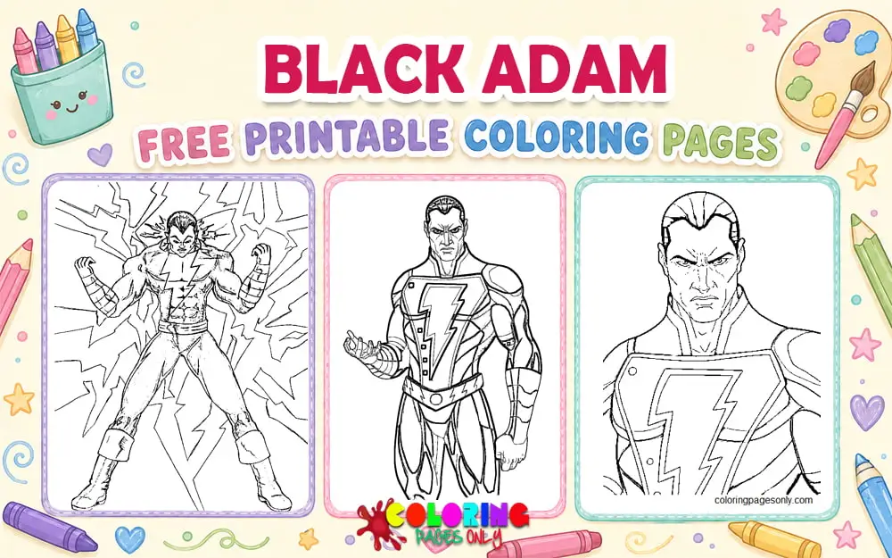 Black Adam Coloring Pages