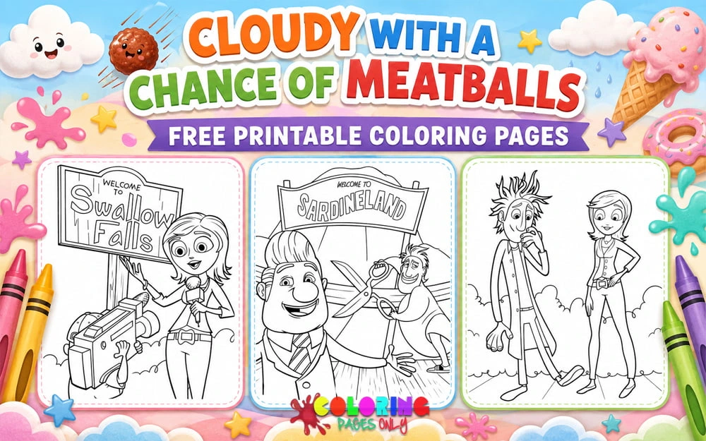 Cloudy with a Chance of Meatballs Coloring Pages