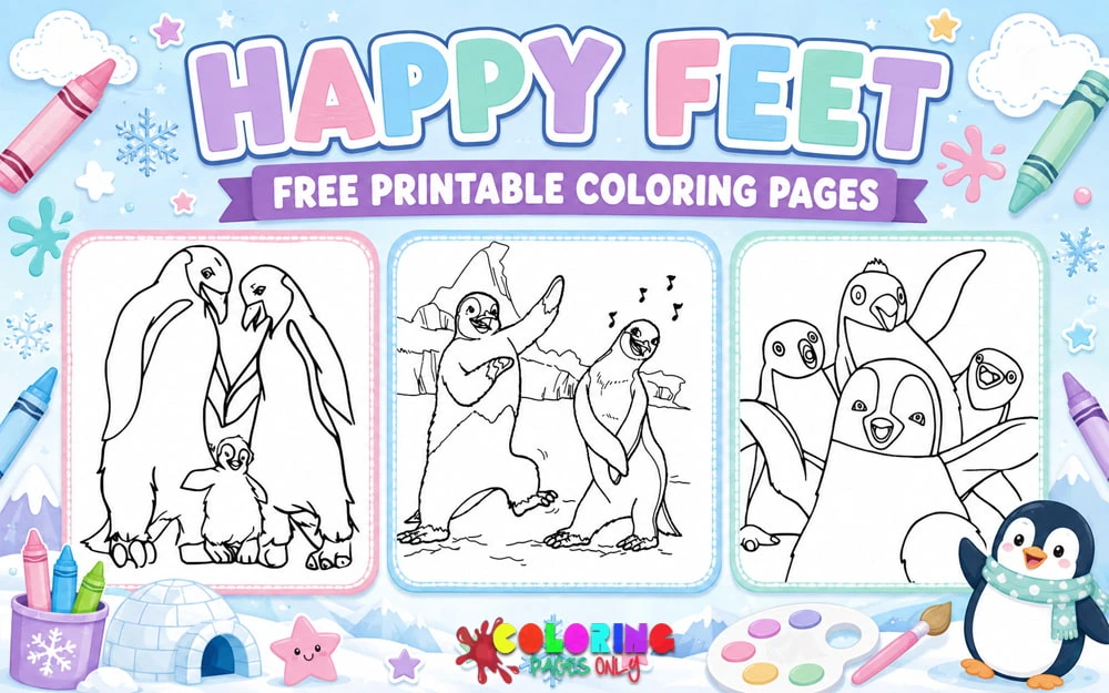Happy Feet Coloring Pages