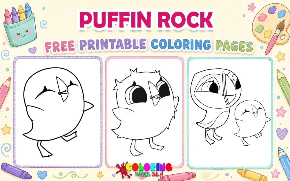 Puffin Rock Coloring Pages