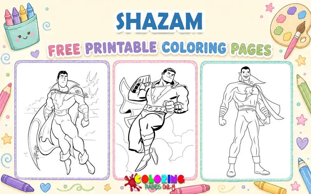 Shazam Coloring Pages