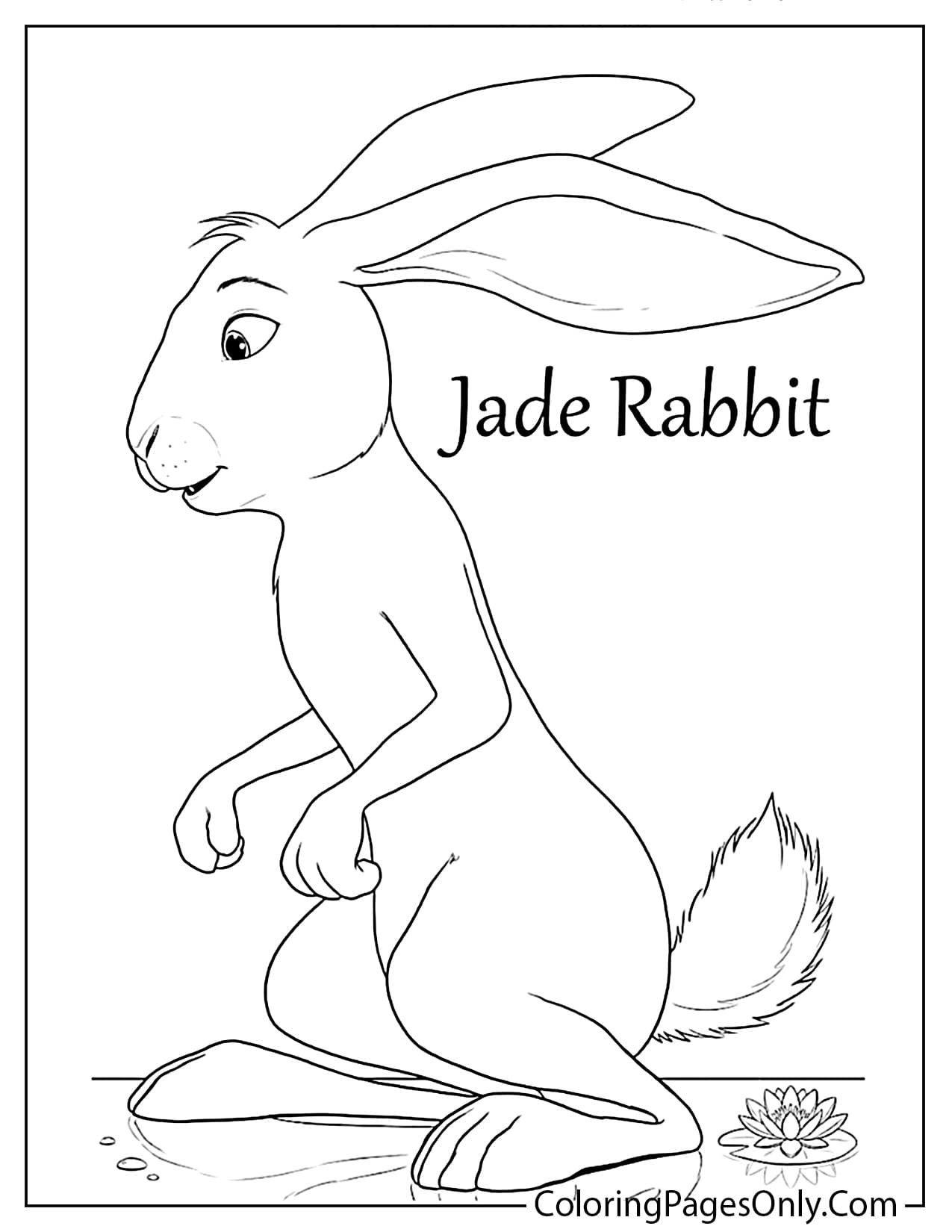 Jade Rabbit in Over the Moon Coloring Pages from Over The Moon