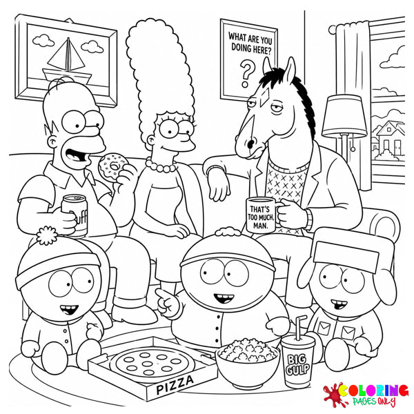 Mature Animation Coloring Pages