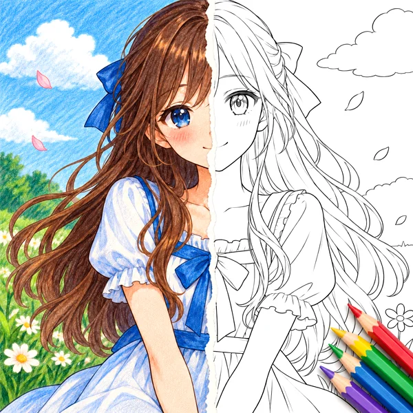Anime coloring pages