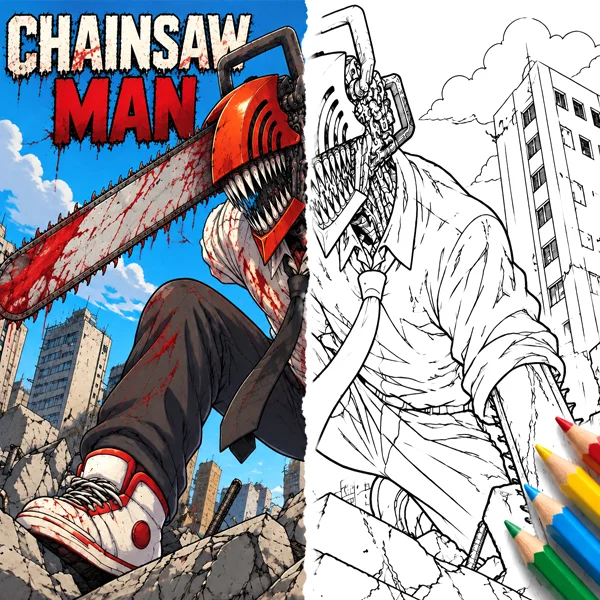 Chainsaw Man Coloring Pages