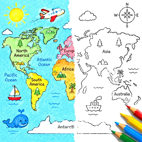 Countries & Cultures coloring pages