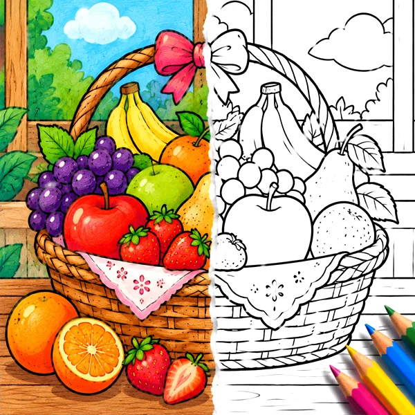 Fruit coloring pages