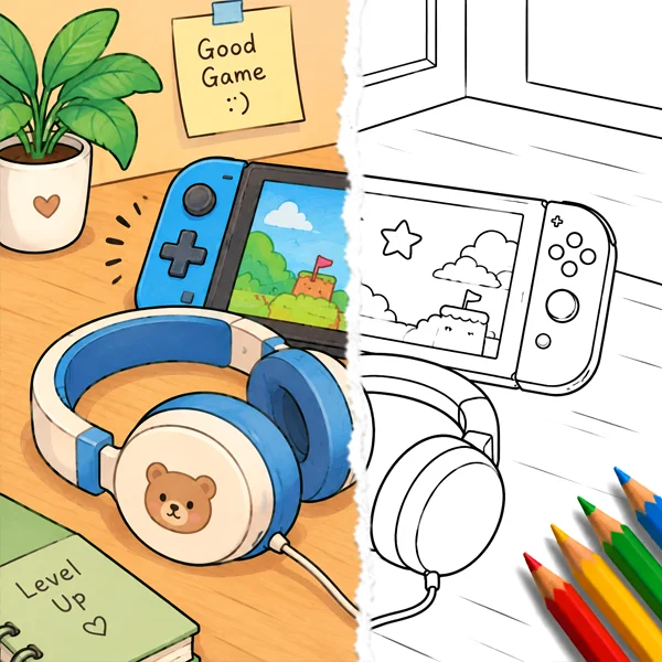 Games coloring pages