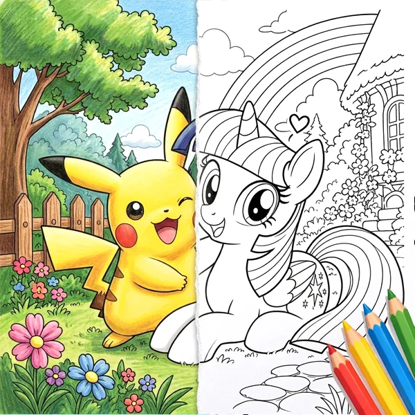 Kids & Family Cartoons Coloring Pages