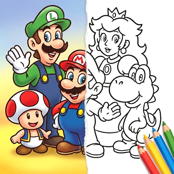 Super Mario Bros coloring pages