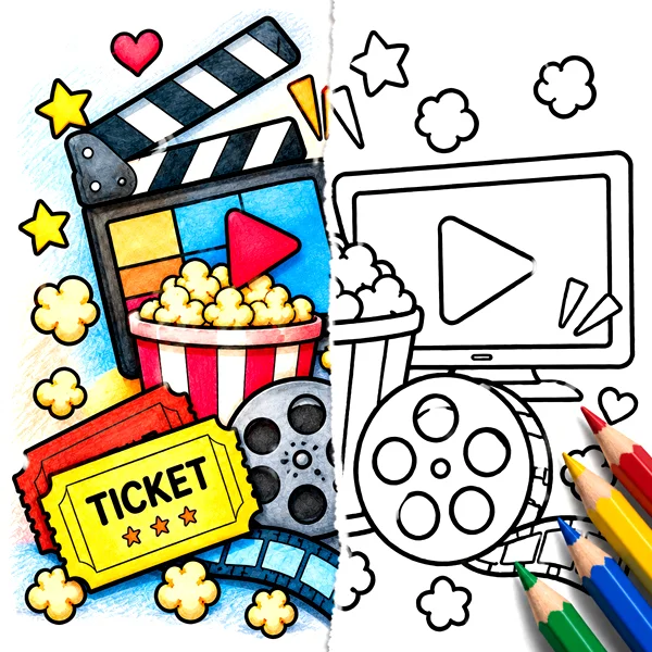 TV Show and Films coloring pages