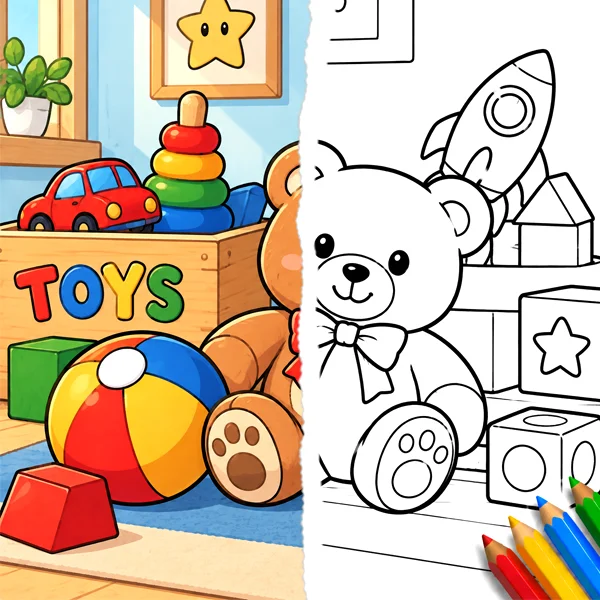 Toys and Dolls coloring pages